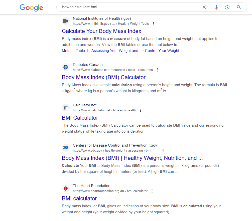 research google serps