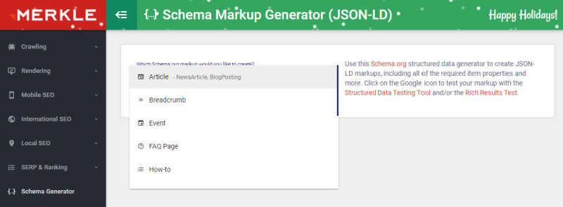 schema markup generator