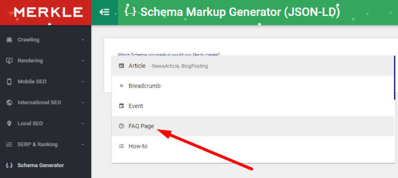 schema markup faq