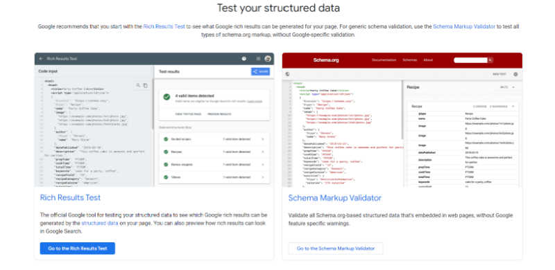 schema markup testing tool