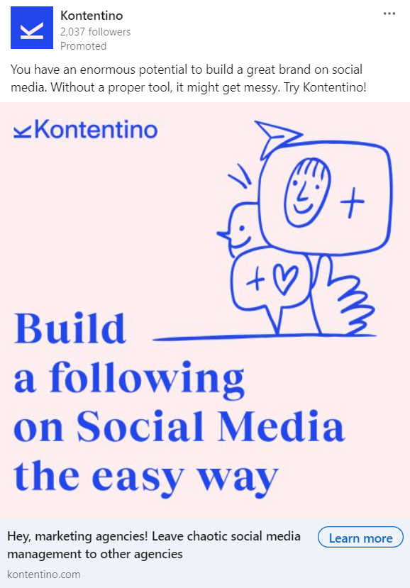 linkedin ads for b2b social