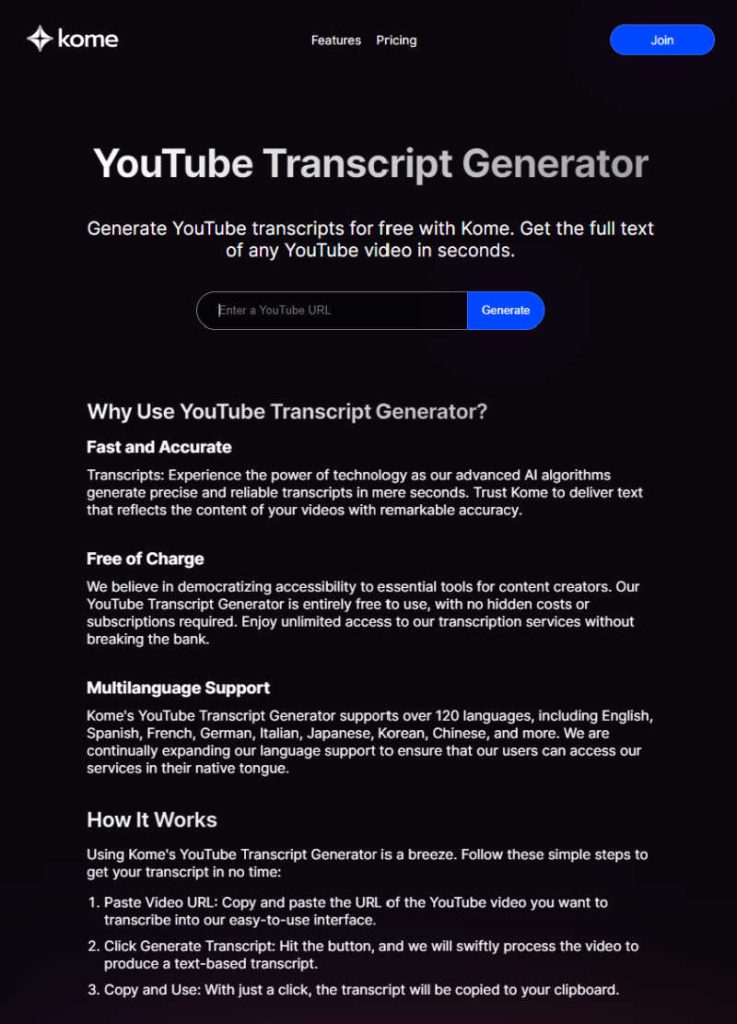 video transcript generator