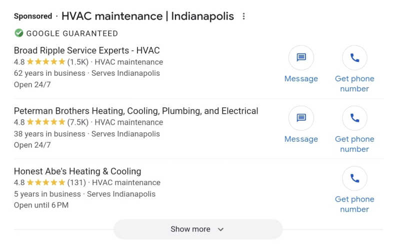 google guaranteed example